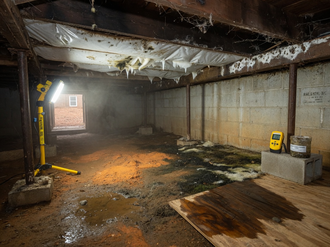 How to tell if your Raleigh crawl space has a moisture problem