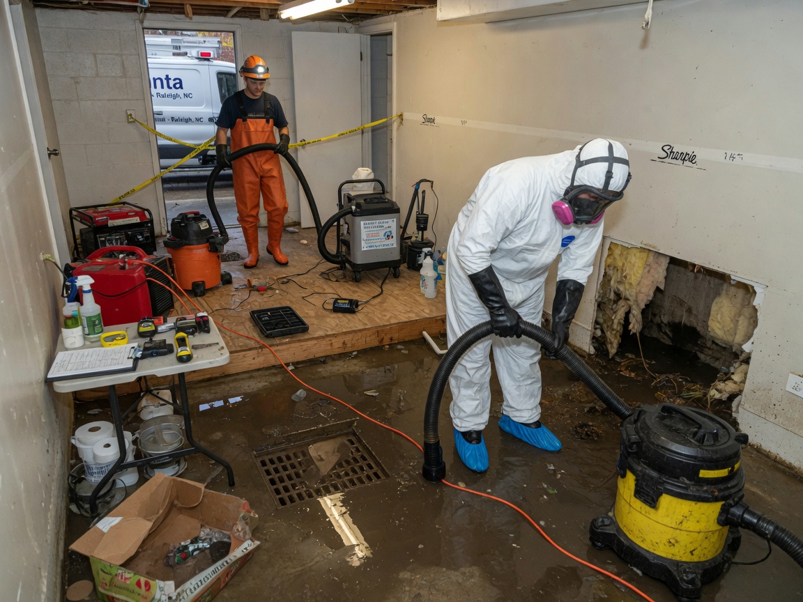 water damage restoration in Wake Forest