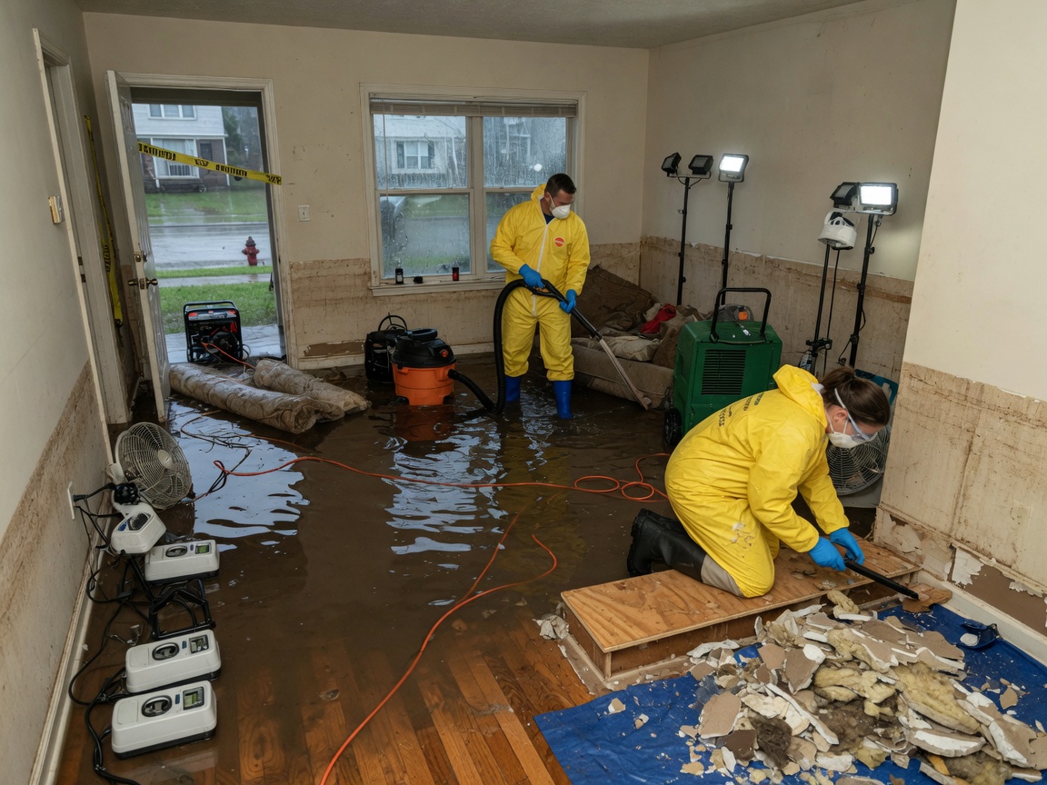 water damage restoration in Fuquay-Varina